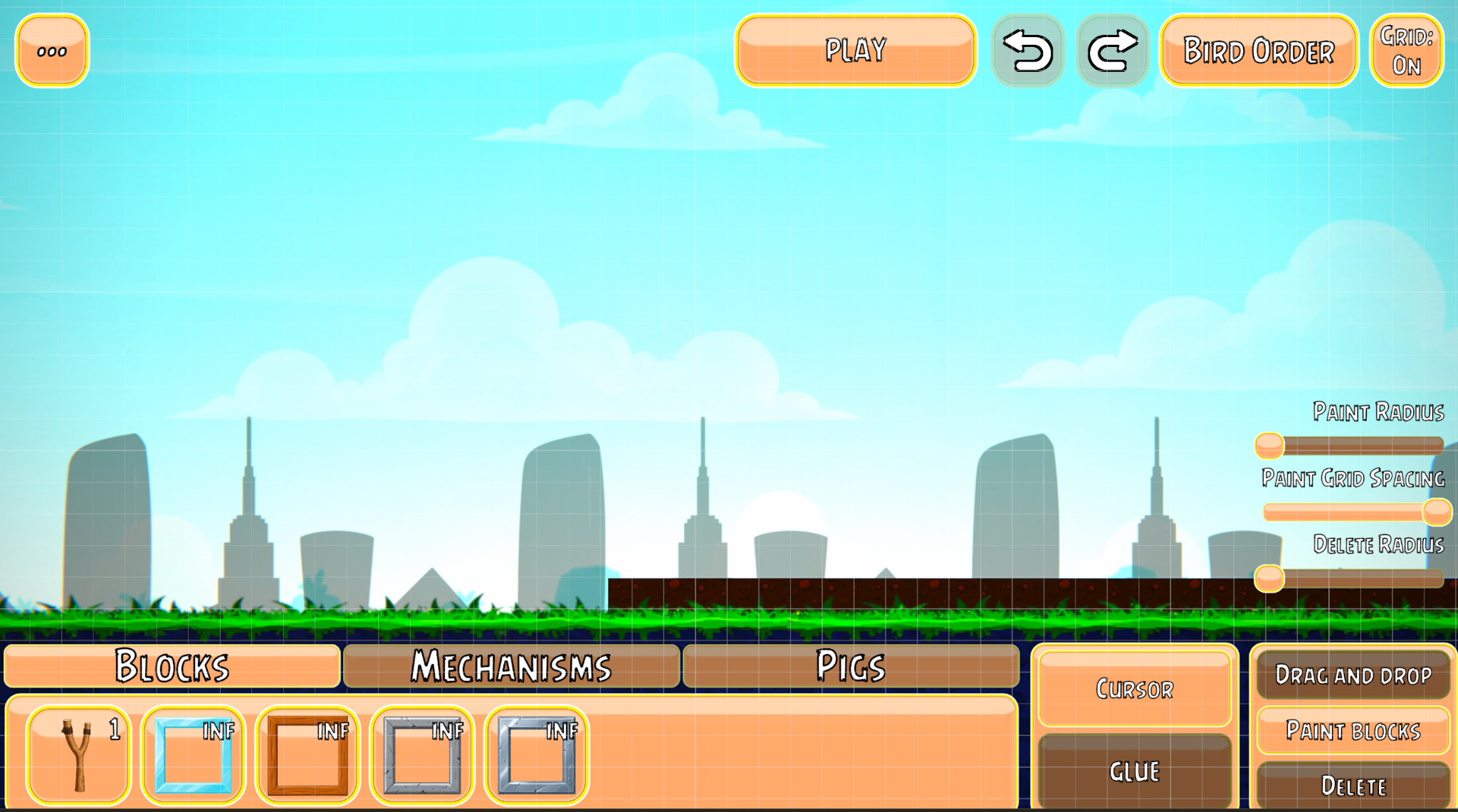 Larpy Birds level editor